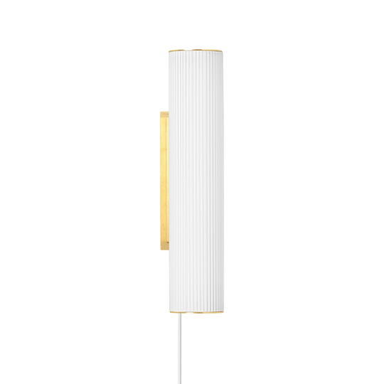 ferm LIVING Vuelta seinävalaisin, 40 cm, valkoinen - messinki