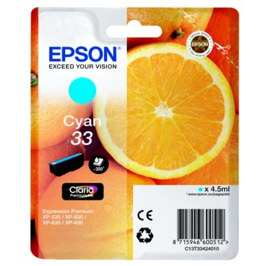 Epson Epson 33 Mustepatruuna syaani, 300 sivua