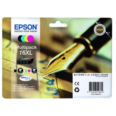 Epson Mustepatruuna MultiPack Bk,C,M,Y XL, 12,9 ml