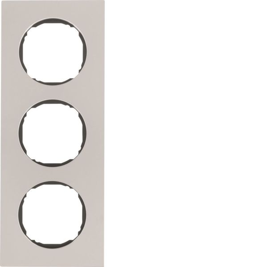 Hager 10132614 Peitekehys Berker R.8 -rasialle, ruostumaton 3-paikkainen