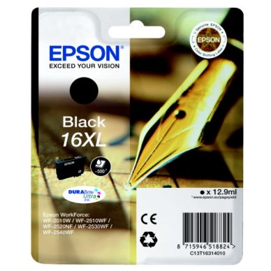 Epson Epson 16XL Mustepatruuna musta, 500 sivua