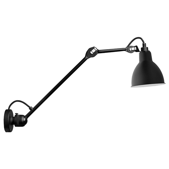 DCWéditions Lampe Gras 304 L 40 valaisin, pyöreä varjostin, musta