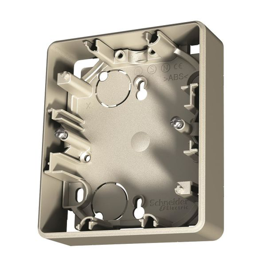 Schneider Electric Exxact Korotuskehys 2-osaisille pistorasioille, joissa on peitelevy Metallic