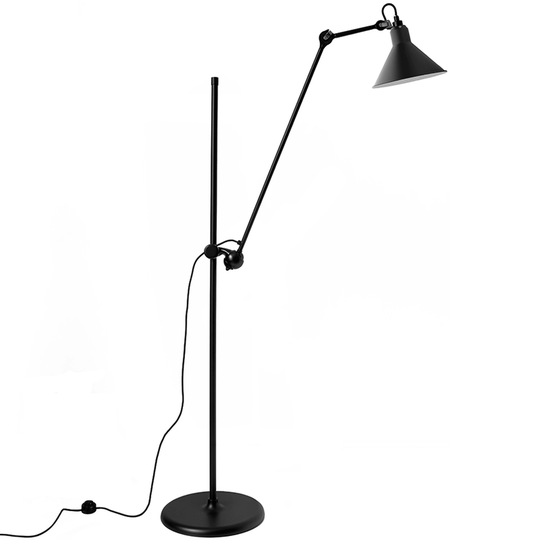 DCWéditions Lampe Gras 215 lattiavalaisin, kartio varjostin, musta