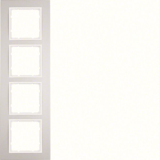 Hager 10143904 Peitekehys pysty- ja vaakasuoraan asennukseen Valkoinen, 4-paikkainen