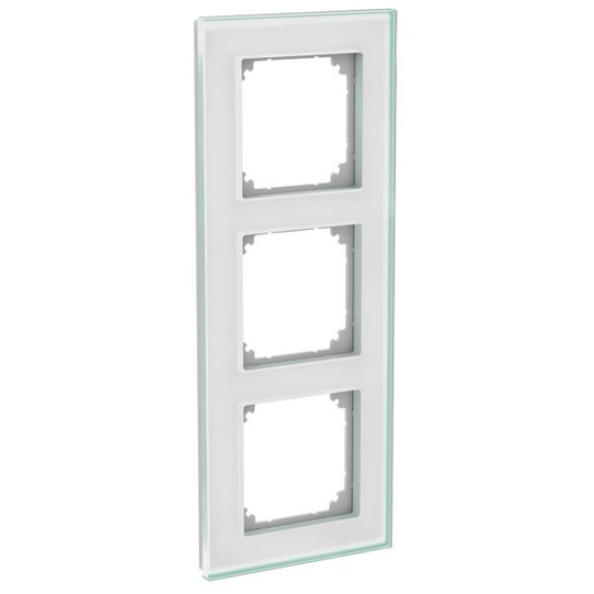 Schneider Electric WDE004037 Yhdistelmäkehys lasi, kiinteä, valkoinen 3-paikkainen