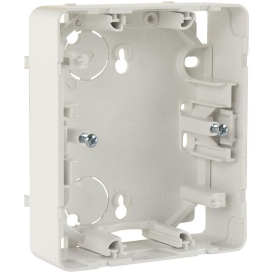 Schneider Electric Exxact Korotuskehys upotettaville pistorasioille, valkoinen, 2 lokeroa