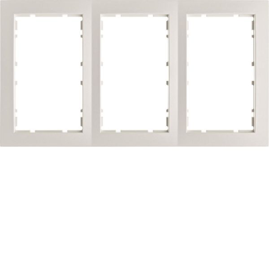 Hager 6510131909 Yhdistelmäkehys 2-suuntainen, S1, valkoinen (Polar White) 3-paikkainen