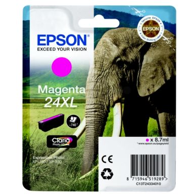 Epson Epson 24XL Mustepatruuna magenta, 740 sivua