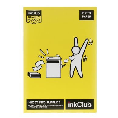 inkClub Semigloss valokuvapaperi, 50 arkkia, kaksipuolinen A4, 220g