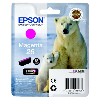Epson Epson 26 Mustepatruuna magenta, 300 sivua