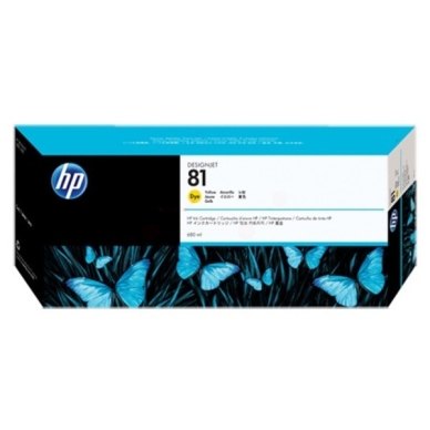 HP HP 81 Mustepatruuna keltainen, 680 ml