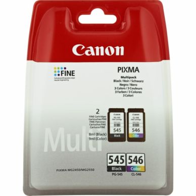 Canon Multipakkaus mustepatruuna, CMY+BK (PG-545, CL-546)
