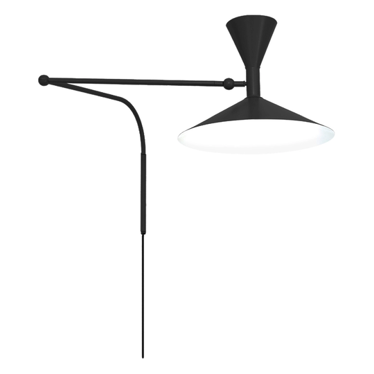 Nemo Lighting Lampe de Marseille seinävalaisin, musta