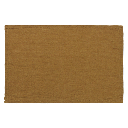 ferm LIVING Pellavakangastabletti, 2 kpl, ruskea