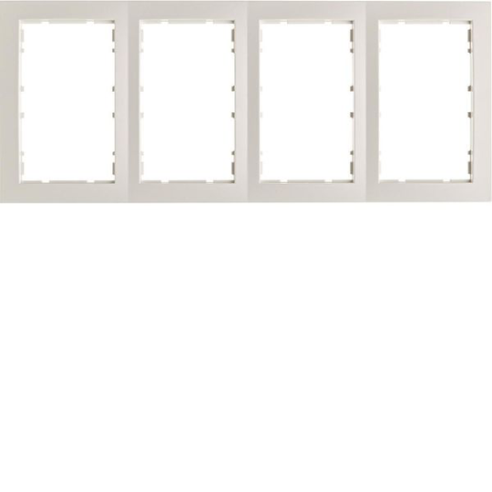 Hager 6510141909 Yhdistelmäkehys 2-suuntainen, S1, valkoinen (Polar White) 4-paikkainen