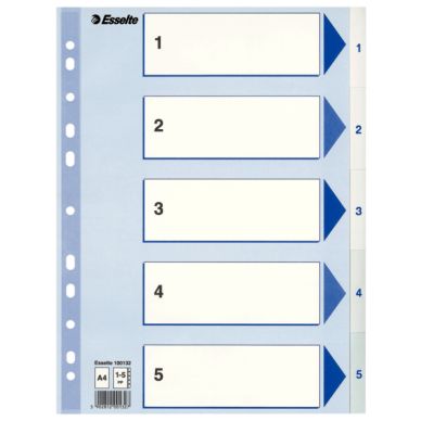 ESSELTE Rekisteri Esselte 1-5 A4 muovi valk