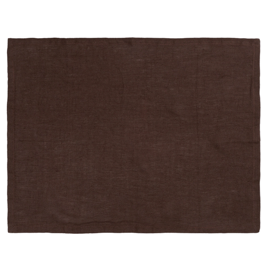 ferm LIVING Pellavakangastabletti, 2 kpl, chocolate