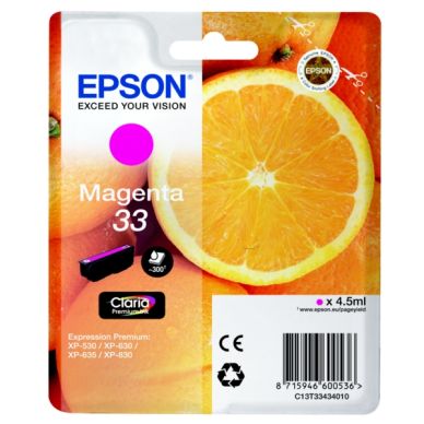 Epson Epson 33 Mustepatruuna magenta, 300 sivua