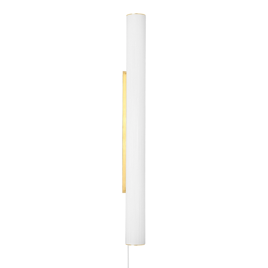 ferm LIVING Vuelta seinävalaisin, 100 cm, valkoinen - messinki