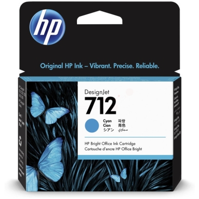 HP HP 712 Mustepatruuna syaani