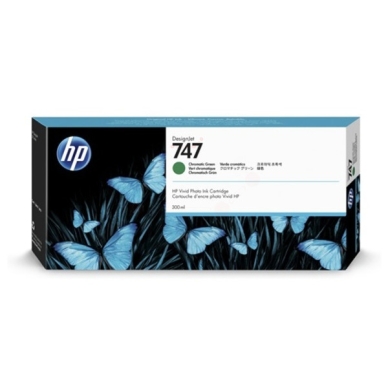 HP HP 747 Mustepatruuna vihreä 300 ml (P2V84A)