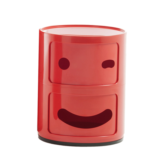 Kartell Componibili Smile säilytyskaluste 3, 2-osainen, punainen