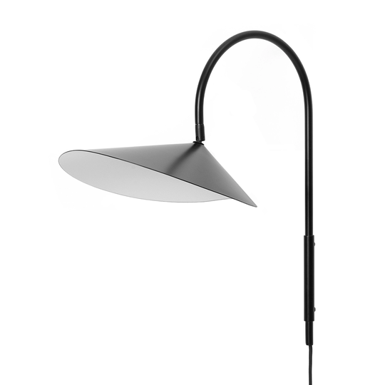 ferm LIVING Arum seinävalaisin, kääntyvä, musta