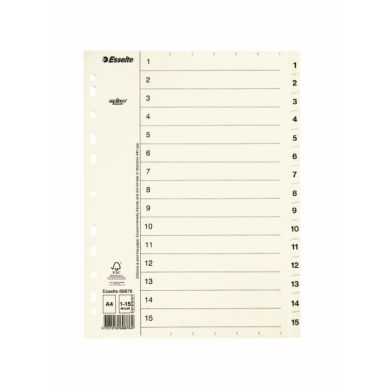 ESSELTE Muovikielihakemisto Servo 1-15 A4, kirk. (10)