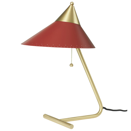 Warm Nordic Brass Top pöytävalaisin, punainen