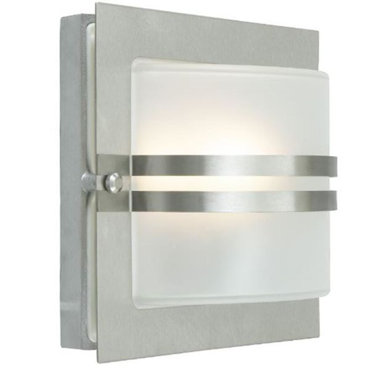 Norlys Bern 651 Seinävalaisin E27, 60W, IP54, opaali Ruostumatonta terästä