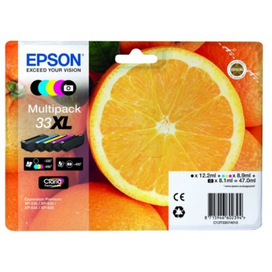 Epson Mustepatruuna MultiPack Bk,C,M,Y,PBK, Innehåll 12,2