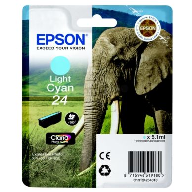 Epson Epson 24 Mustepatruuna vaalea cyan, 360 sivua