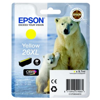 Epson Epson 26XL Mustepatruuna keltainen, 700 sivua