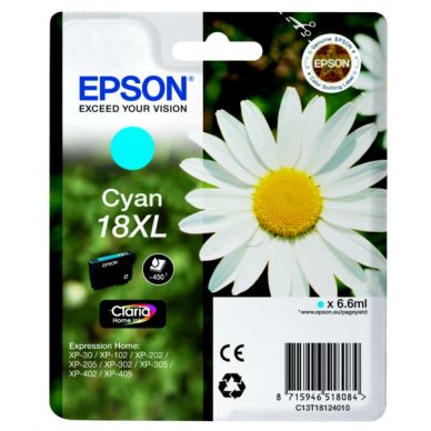 Epson Epson 18XL Mustepatruuna syaani, 450 sivua