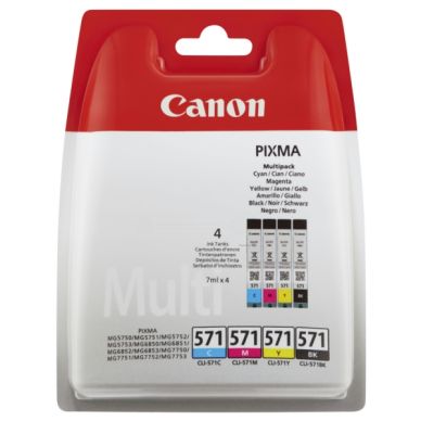 Canon CLI-571 Mustepatruuna MultiPack Bk,C,M,Y, 7 ml