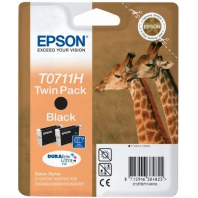 Epson Mustepatruuna musta High Yield 22,2ml 2-pakkaus