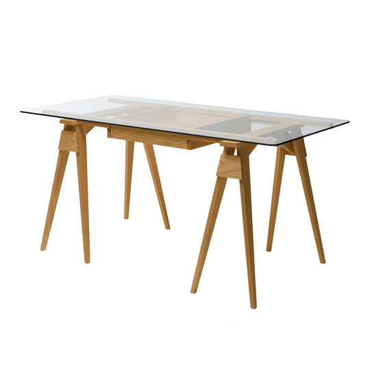 Design House Stockholm Arco työpöytä laatikolla, tammi